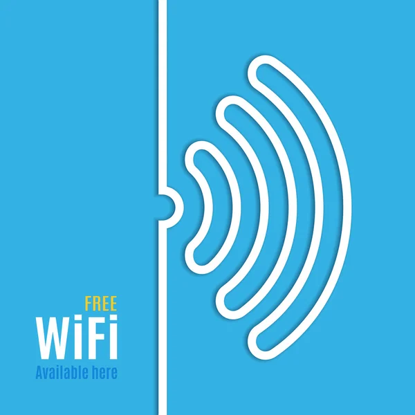 Icona WiFi su sfondo blu. illustrazione — Foto Stock