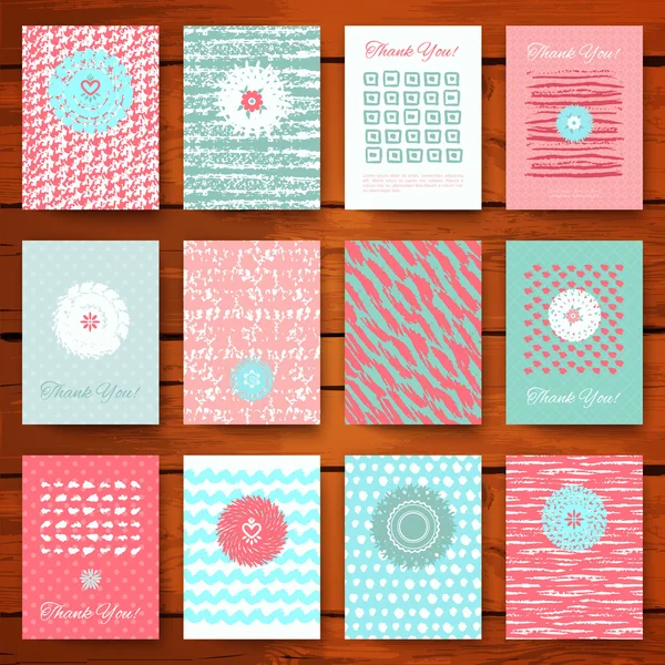 Set of grunge vintage cards — Stock Photo, Image