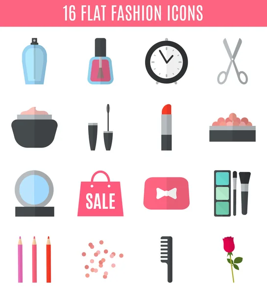 Make up flat icons. Vector illustration — Stock Vector