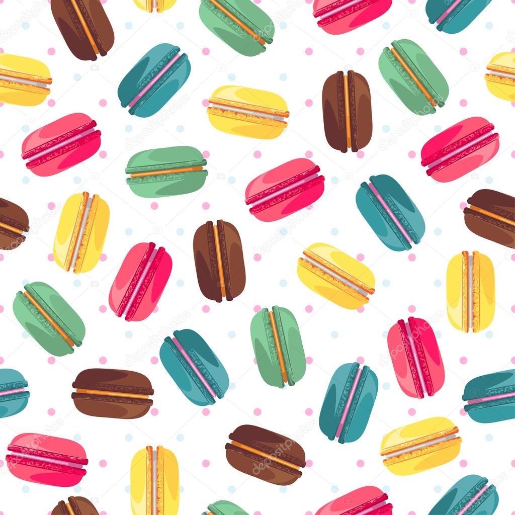 Seamless pattern with tasty donuts