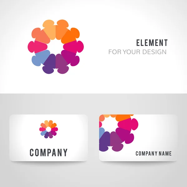 Abstrakte helle bunte Kommunikations-Logos. — Stockfoto