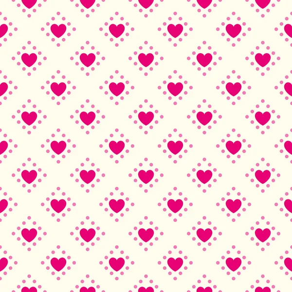 Forma del corazón patrón sin costuras. Colores rosa y blanco —  Fotos de Stock