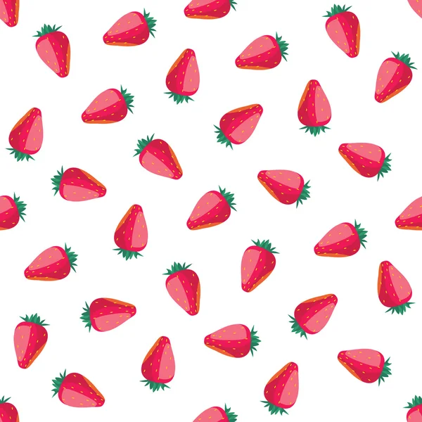 イチゴとのシームレスなパターン — ストックベクタ