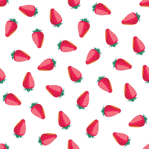 Seamless pattern with strawberries — Stock Vector