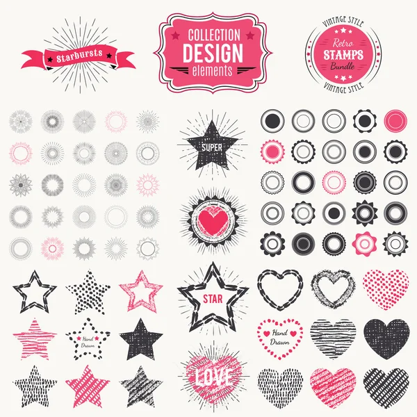 Collection of premium design elements. Vector illustration — Stock Vector