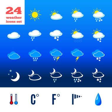 Symbols for climate changes  diagnostic.