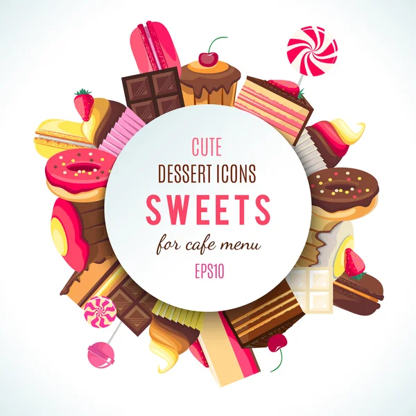 Background for sweets company logo — 图库矢量图片