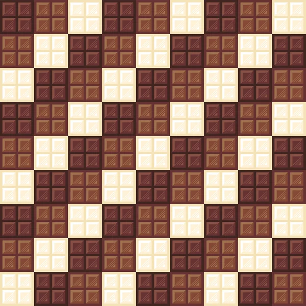 Barres de chocolat motif sans couture — Image vectorielle