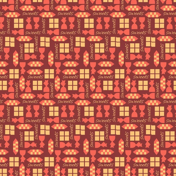 Barres de chocolat motif sans couture — Image vectorielle