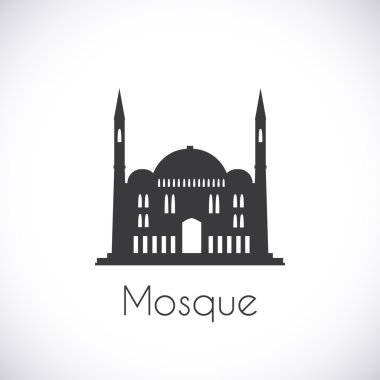 Mosque. Single flat icon on white background