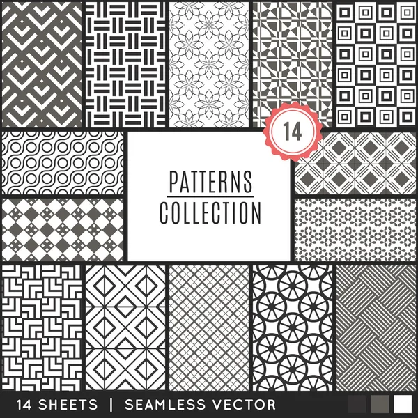 Elegant vector seamless patterns — Stock Vector