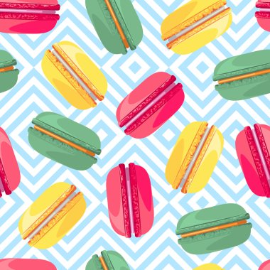 Seamless modeli ile Fransız tatlı macaroons