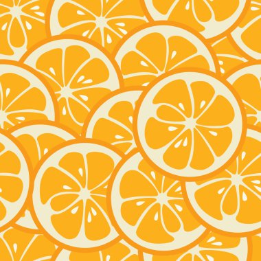 Portakal dilimleri ile şirin seamless modeli