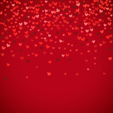 Romantic red heart background. Vector illustration
