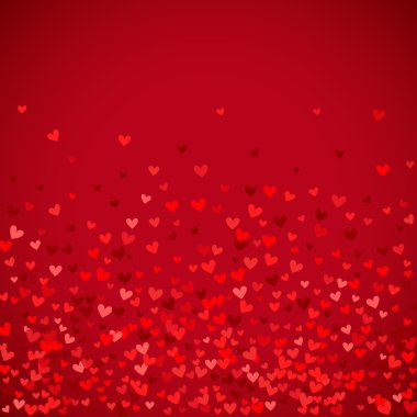 Romantic red heart background. Vector illustration
