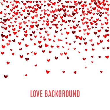 Romantic red heart background. Vector illustration
