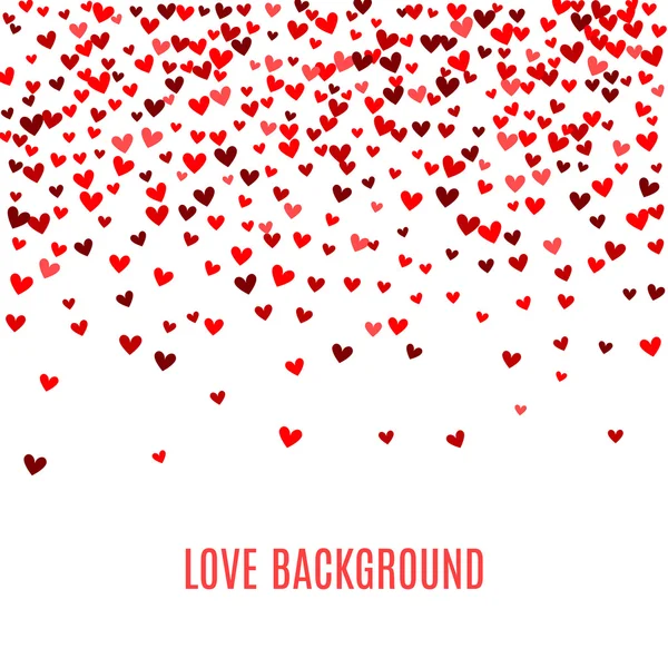 Romantic red heart background. Vector illustration — Stock Vector