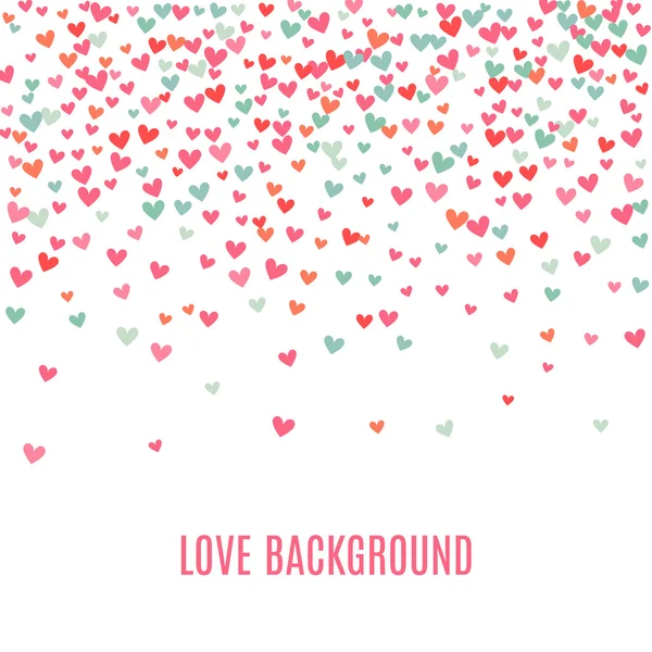 Fondo romántico rosa y azul del corazón. Ilustración vectorial — Vector de stock