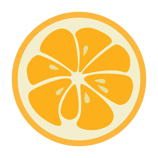 Orange stylish icon. Juicy fruit logo — Stock Vector