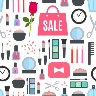 Kadar düz desen yapmak. Vektör çizim