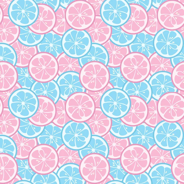 Seamless pattern with pink and blue citrus — Stock Photo, Image