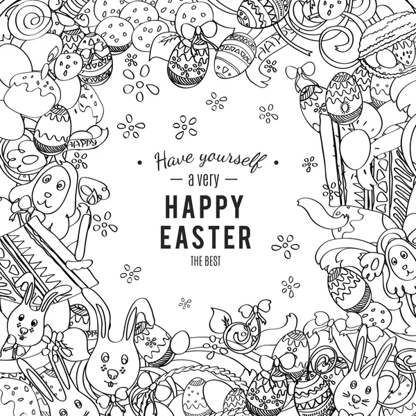 Awesome Happy Easter card in vector — Stok Vektör
