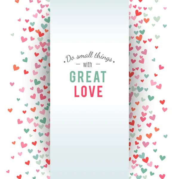 Romantic pink and blue heart background. Vector illustration — Wektor stockowy