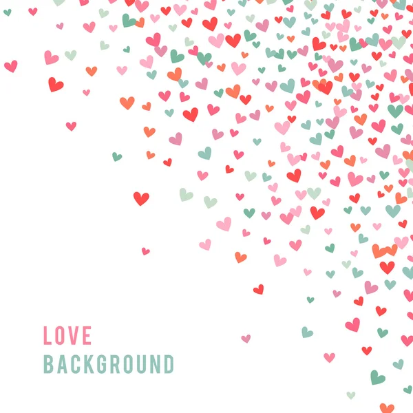 Fondo romántico rosa y azul del corazón. Ilustración vectorial — Vector de stock