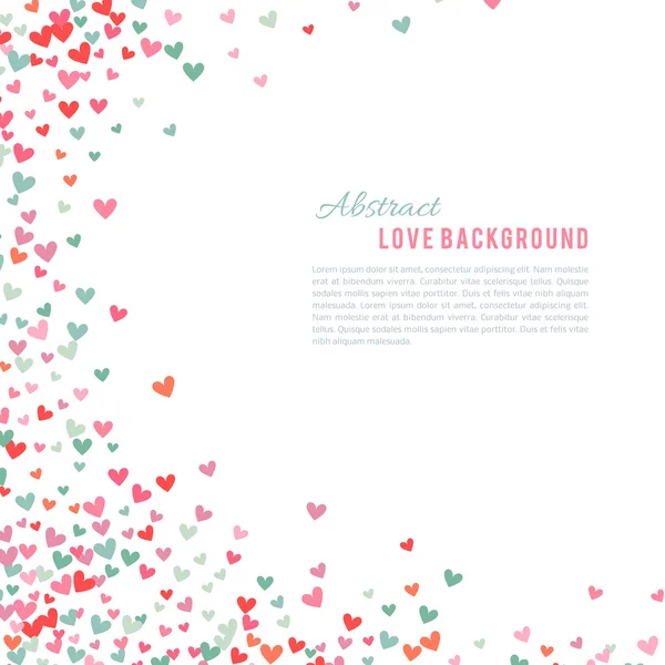 Romantic pink and blue heart background. Vector illustration — 图库矢量图片