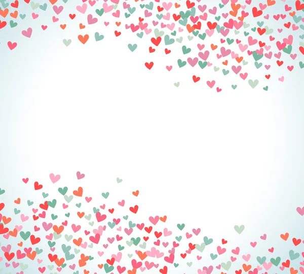 Romantic pink and blue heart background. Vector illustration — 图库矢量图片