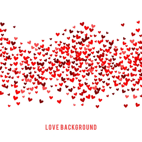 Romantic red heart background. Vector illustration — ストックベクタ