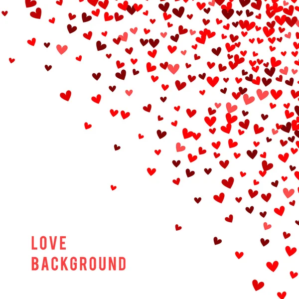 Romantico sfondo rosso. Illustrazione vettoriale — Vettoriale Stock