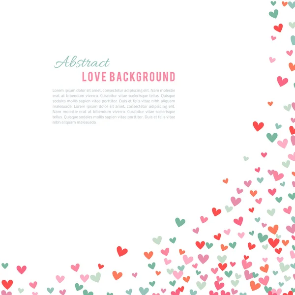 Fondo romántico rosa y azul del corazón. Ilustración vectorial — Vector de stock