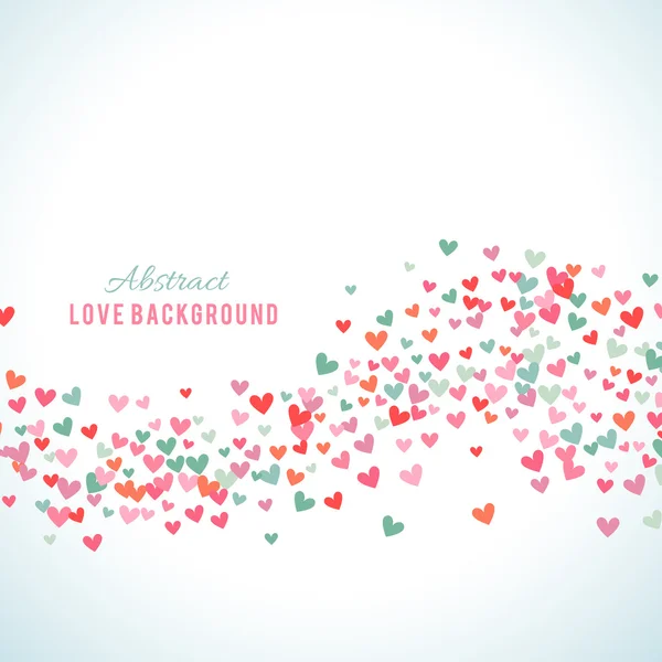 Romantic pink and blue heart background. Vector illustration — Stockvector