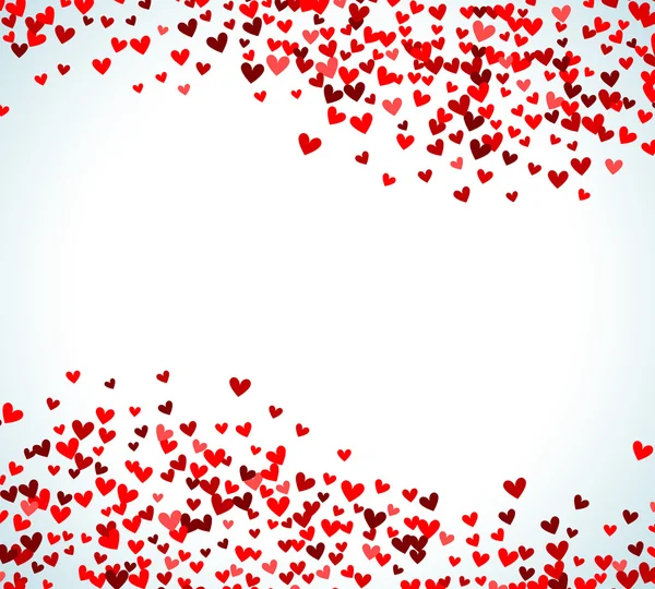 Romantisches rotes Herz Hintergrund. Vektorillustration — Stockvektor