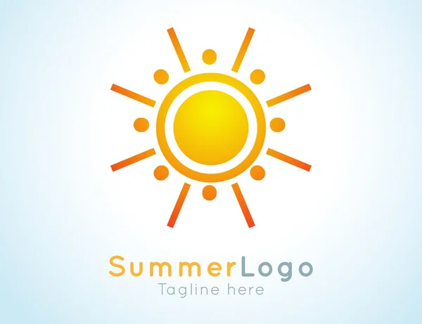 Vektor Sommer Logo Etikett. Sommersymbol. — Stockvektor