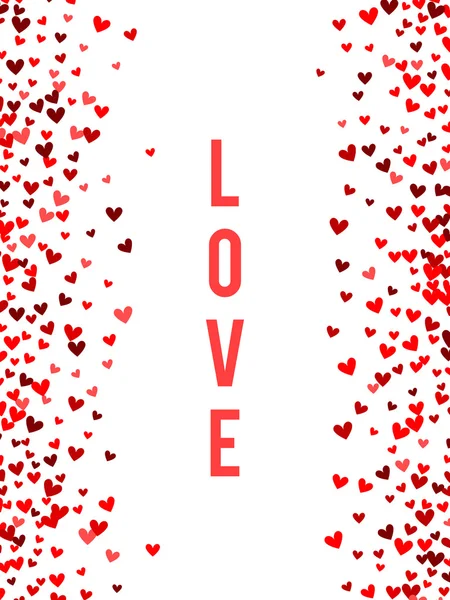 Romantico sfondo cuore rosso. Illustrazione vettoriale — Vettoriale Stock