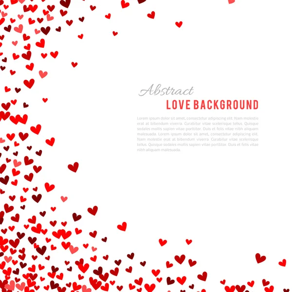 Fondo rojo romántico. Ilustración vectorial — Vector de stock