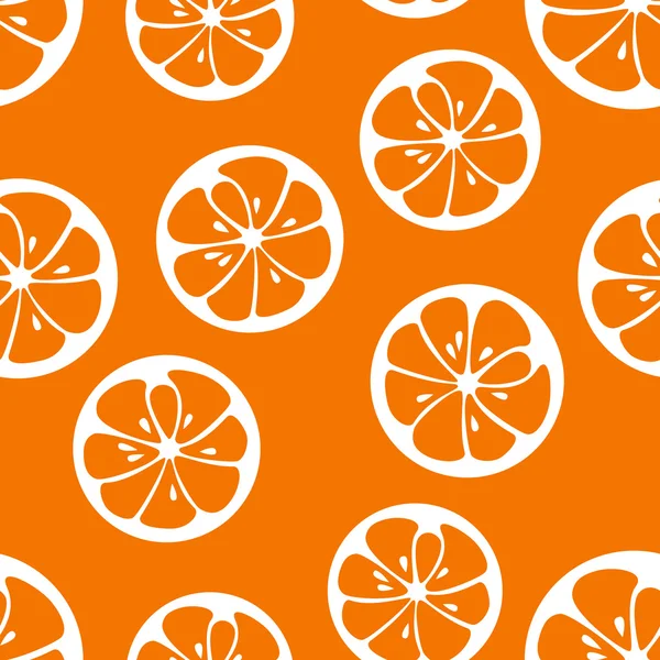 Aranyos varrat nélküli mintát, narancs szelet — Stock Vector