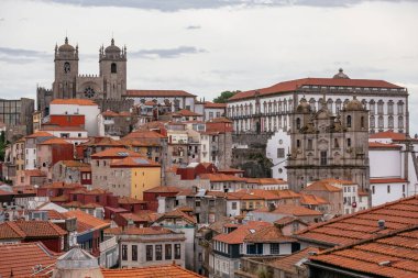 Dom Luis Köprüsü, Se Katedrali ve Kırmızı Döşemeli Evler Panorama Manzarası - Porto, Portekiz