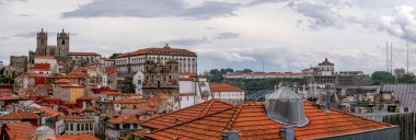 Dom Luis Köprüsü, Se Katedrali ve Kırmızı Döşemeli Evler Panorama Manzarası - Porto, Portekiz
