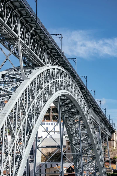 Dom Luis Bridge Ponte Arco Metallo Due Piani Che Attraversa — Foto Stock