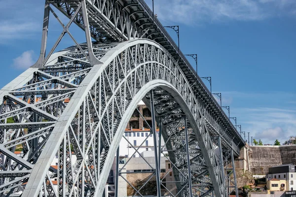 Dom Luis Bridge Ponte Arco Metallo Due Piani Che Attraversa — Foto Stock