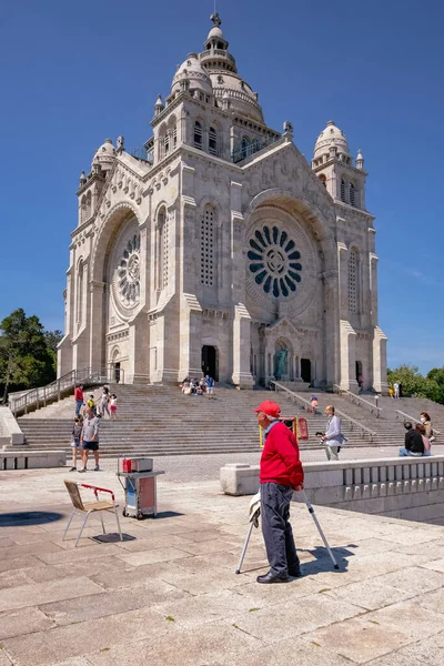 Monumento Templo Santa Luzia Dedicado Sagrado Coração Jesus Viana Castelo — Fotografia de Stock