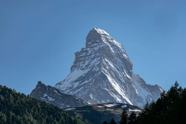 Mighty Beautiful Matterhorn Peak Famous Iconic Swiss Mountain Alps Zermatt — Φωτογραφία Αρχείου