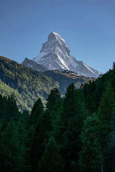 Mighty Beautiful Matterhorn Peak Famous Iconic Swiss Mountain Alps Zermatt — Φωτογραφία Αρχείου