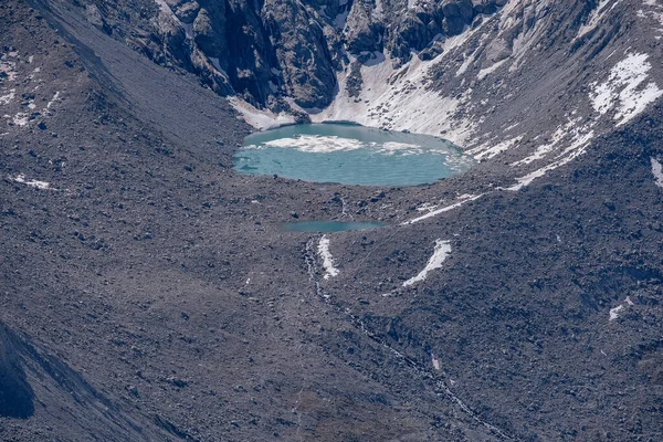 Beautiful Turquoise Lakes Glaciertexture Glacier Beautiful Panoramic Swiss Alps Mountain — Stock Photo, Image