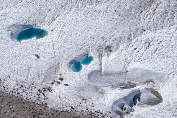 Beautiful Turquoise Lakes Glaciertexture Glacier Beautiful Panoramic Swiss Alps Mountain — Fotografia de Stock