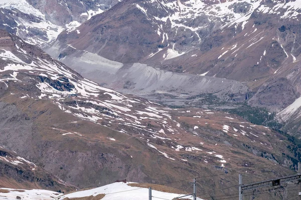 Textuur Van Gletsjer Prachtig Panoramisch Zwitsers Berglandschap Uitzicht Monte Rosa — Stockfoto