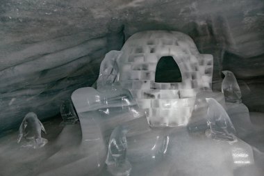 Buzul Sarayı Igloo Heykeli - Jungfraujoch Sphinx Gözlemevi - Jungfrau Bölgesi - İsviçre Alpleri, İsviçre - Grindelwald, Interlaken, Lauterbrunnen